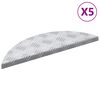 vidaXL Trap Tread 5 st 60 x 18 x 2,5 cm Zilver Aluminium