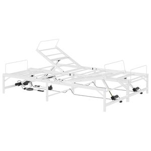 vidaXL Elektrisch Verstelbaar Bedframe Wit 120 x 190 cm Staal