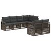 vidaXL Tuinbankenset 7 st 7-Aantal zitplaatsen Grijs poly rattan