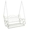 vidaXL Schommelbank Staal 109 x 75 x 59 cm Antiek wit