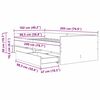 vidaXL Bedframe met lade Zwart Eiken 100 x 200 cm Massief grenenhout