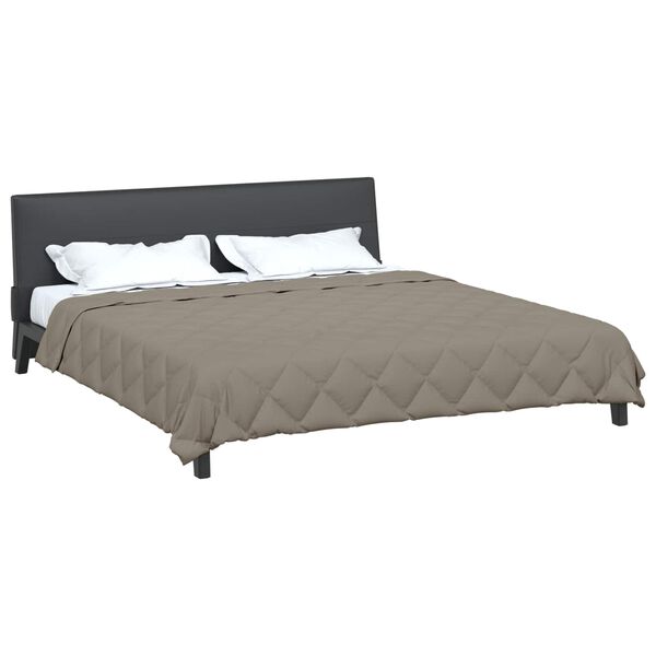 vidaXL Vol jaar dekbed Lichtgrijs 220 x 260 cm Microfiber