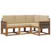 vidaXL Buiten bankenset 4 st Natuurlijk en Beige Polyester