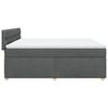 vidaXL Boxspring met matras stof donkergrijs 180x200 cm