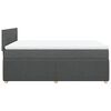 vidaXL Boxspring met matras stof donkergrijs 140x200 cm