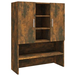 vidaXL Wasmachinekast 70,5x25,5x90 cm gerookt eikenkleurig