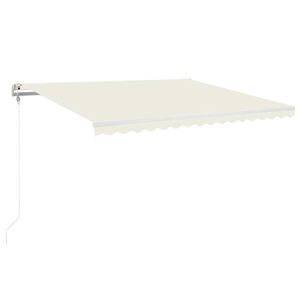 vidaXL Luifel automatisch met LED en windsensor 400x350 cm cr&egrave;mekleur