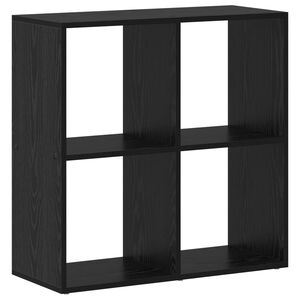 vidaXL Boekenkast 4-laags 69,5 x 29 x 69,5 cm Bewerkt hout Zwart Eiken