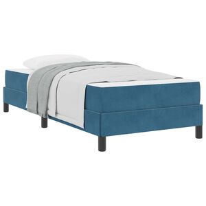 vidaXL Boxspringbed met matras Donkerblauw 80 x 220 cm Stof
