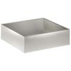 vidaXL Plantenbak zilver 80 x 80 x 30 cm Roestvrij staal