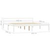 vidaXL Bedframe met 2 lades massief grenenhout wit 160x200 cm