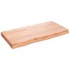 vidaXL Wastafelblad 80x40x(2-6) cm behandeld massief hout lichtbruin