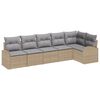 vidaXL Tuinbankenset 6 st Beige en Licht Grijs poly rattan