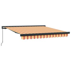 vidaXL Luifel uittrekbaar 3x2,5 m stof en aluminium geel en wit