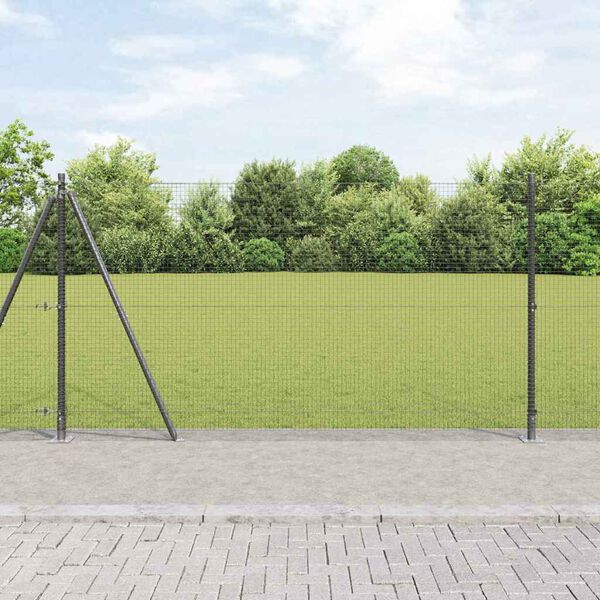 vidaXL Afrasteringspaal Grijs 50 x 1,2 m (19 x 19 mm gaas)