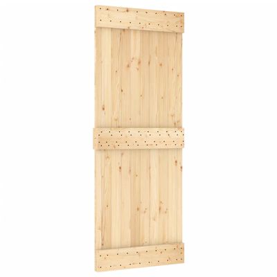 vidaXL Schuifdeur met beslag 80x210 cm massief grenenhout