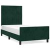 vidaXL Bedframe zonder matras 100x200 cm fluweel donkergroen