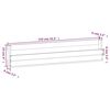 vidaXL Wandschoenenrekken 2 st 110x9x23 cm massief grenenhout wit