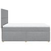 vidaXL Boxspring met matras stof lichtgrijs 160x200 cm