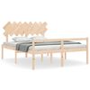 vidaXL Seniorenbed met hoofdbord massief hout 160x200 cm