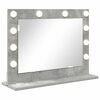 vidaXL Schmink Spiegel Rechthoekig Beton Grijs 60 x 45 x 18 cm