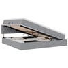 vidaXL Opbergbed met matras Lichtgrijs 200 x 200 cm fluweel