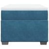 vidaXL Boxspring met matras fluweel donkerblauw 90x190 cm