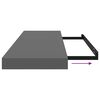 vidaXL Wandschappen zwevend 4 st 80x23,5x3,8 cm MDF hoogglans grijs