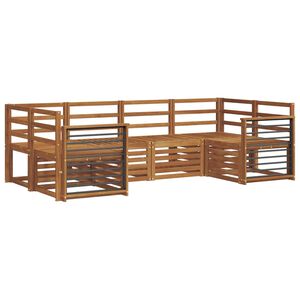 vidaXL Buiten bankenset 6 st Naturel