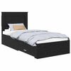 vidaXL Bedframe met lade Zwart Eiken 100 x 200 cm Bewerkt hout