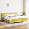vidaXL Boxspring met matras stof groen 180x200 cm