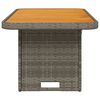 vidaXL Tuintafel 90x55x71 cm poly rattan en acaciahout grijs