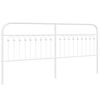 vidaXL Vervangend hoofdbord 200 cm metaal wit