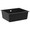 vidaXL Wasbak Zwart 530 x 460 mm 80% Kwarts en 20% Hars