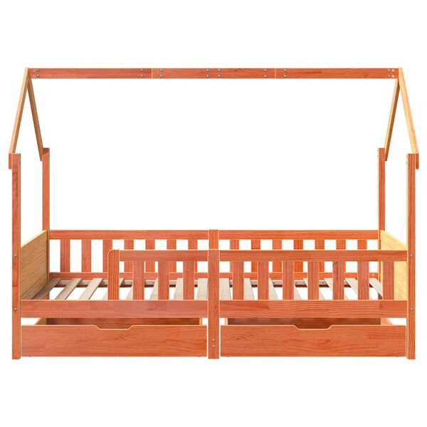 vidaXL Kinderbedframe 90x200 cm massief grenenhout