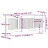 vidaXL Radiatorafdekking 2 pcs Wit 205 x 20,5 x 81,5cm Bewerkt hout