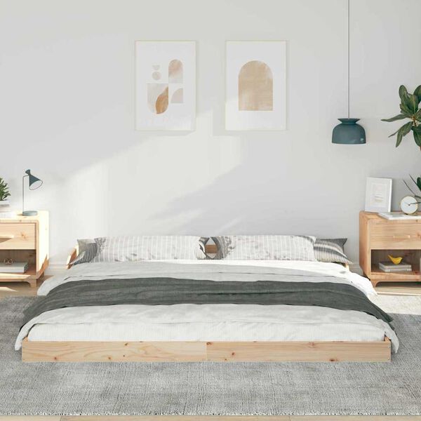 vidaXL Bedframe Bruin 180 x 210 cm Massief grenenhout
