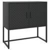 vidaXL Dressoir 75x35x75 cm staal zwart