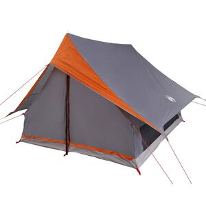 vidaXL Gezinstent met dak Grijs en Oranje 256 x 256 x 185 cm