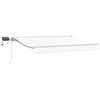 vidaXL Handmatige Luifelhouder met LED's Wit 3 x 2,5 m
