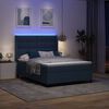 vidaXL Boxspring bed met matras met hoofdeinde Blauw 160 x 200 cm Stof