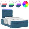 vidaXL Ottoman bed met matrassen en LED's 120x200cm fluweel