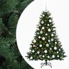 vidaXL Kunstkerstboom met kerstbal 150 cm 150 LED's Warmwit