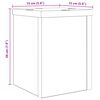 vidaXL Plantenstandaard 2 pcs Zwart Eiken 15 x 15 x 20 cm Bewerkt hout