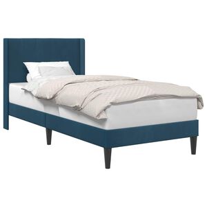 vidaXL Bedframe met hoofdeinde Blauw 100 x 200 cm Fluweel