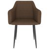 vidaXL Eetkamerstoelen 2 st stof bruin