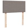 vidaXL Bed poef met matras en LED's 90x200 cm stof taupe