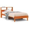 vidaXL Bed met boekenkast zonder matras grenenhout wasbruin 75x190 cm