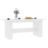 vidaXL Eettafel 180x90x76 cm bewerkt hout wit