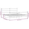 vidaXL Bedframe met hoofd- en voeteneinde&nbsp;metaal zwart 183x213 cm